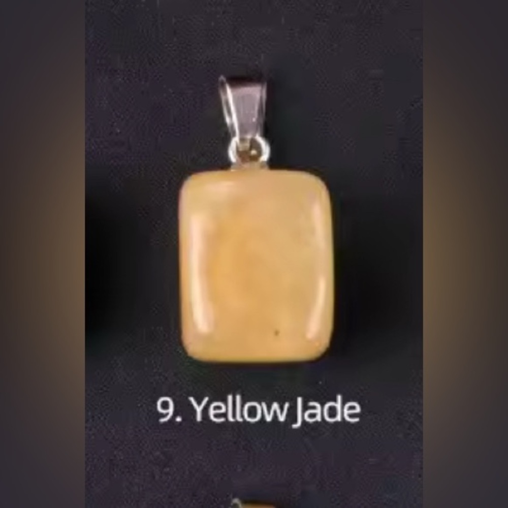 100% Natural Yellow Agate Stone Necklace